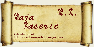 Maja Kašerić vizit kartica